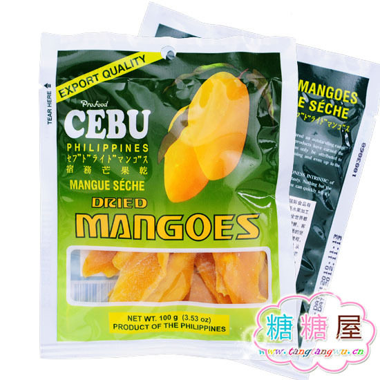 菲律宾特产零食宿雾牌CEBU 宿务 顶级芒<span class=H>果干</span>100%正品100(105)特价