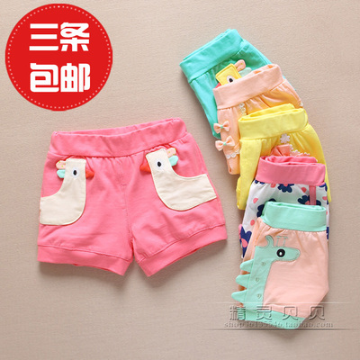 童装夏装宝宝<em>短裤女童热裤</em>婴儿裤子童裤卡通纯