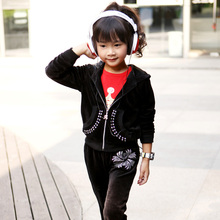 Hi Girl 童装运动套装女童套装中大儿童套装运动套装2012新款春装
