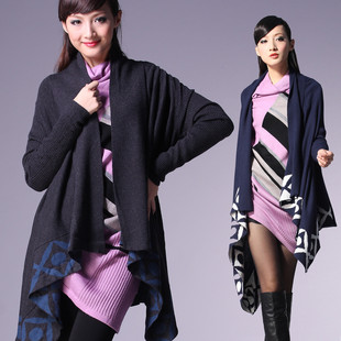 际名品精品不规则胖人披肩显瘦外套<em>开衫vivi</em>复