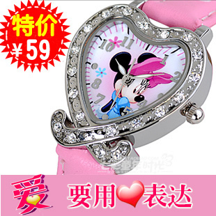  正品迪士尼手表女表儿童手表女孩学生米奇手表韩国女童卡通儿童表