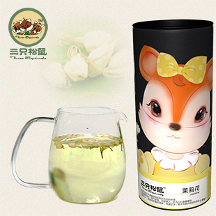  【三只松鼠_茉莉花茶】花草茶叶天然浓香型茉莉茶30g罐装 DE2