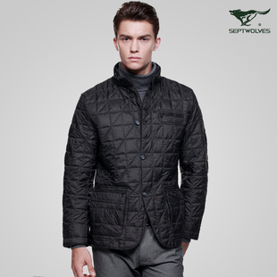  限时599元 七匹狼棉服 秋冬新款正品男装棉衣外套 702722(修身)