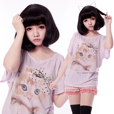 Lolita wig平刘海短卷发假<em>头发</em>内卷学生头jiafa波