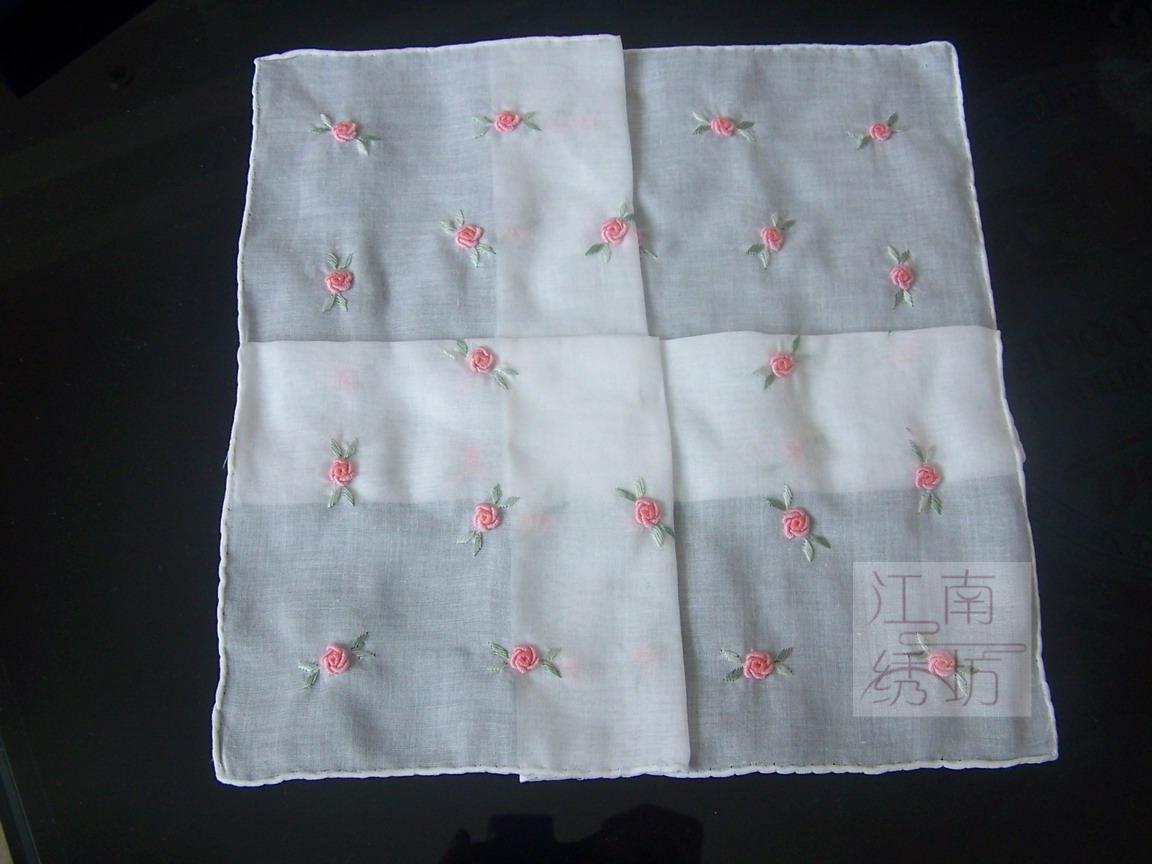 Jiangnan embroidered Square Hand embroidery pure cotton Thin section Handkerchief colour Embroidery monolayer gift Handkerchief Xichunin the Accessories/Leather belt/Hat/Muffler , Handkerchief category - from Buy2taobao.com to provide professional Taobao agent buy service