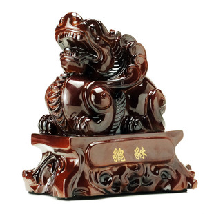  慈风阁 开光招财摆件大号风水镇宅红木家居工艺品吉祥物貔貅摆设
