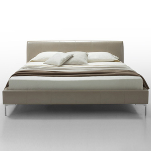 米达尔双人床1.5米1.8米简约布艺床带储物功能