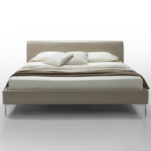 米达尔双人床1.5米1.8米简约布艺床带储物功能