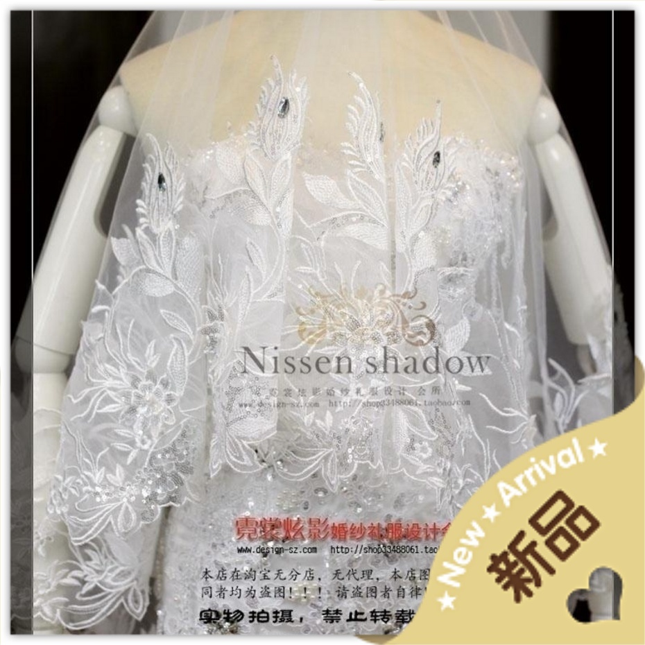 霓裳炫影超宽绣花变加钉立体花闪钻新娘婚纱超长超宽拖尾头纱4米|msdalam kategori Aksesori/Belt kulit/Hat/Muffler, aksesori pakaian perkahwinan, Veil - dari Buy2taobao.com untuk memberikan perkhidmatan ejen Taobao profesional membeli