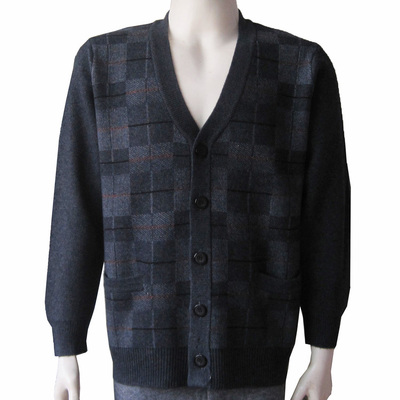 秋冬装中年男装毛衣 <em>中老年</em>男士羊绒衫<em>外套</em> 羊