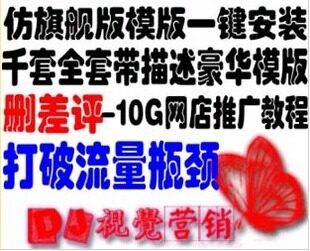 淘宝店铺装修模板全套 网店装修模版旺铺扶植版/标准版+教程+软件
