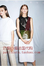 香港代购 CELINE 2012春夏 亮白哑光棉缎半截裙 22G943825