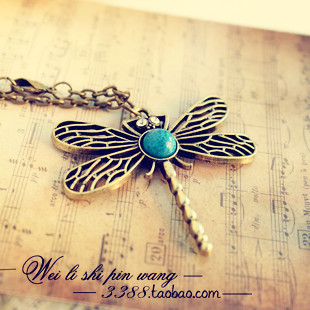 复古蜻蜓 镂空毛衣链...