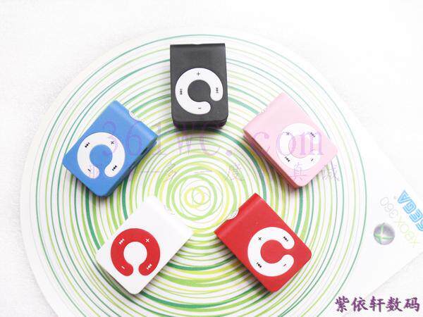 限时打折 全色C键插卡夹子MP3 塑料小夹子MP3 5小时长待机 无记忆