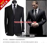 2012新款 意大利进口西服/男士结婚西装/修身黑色小西服 100高支