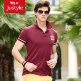 【Justyle】2012时尚新款棉莱卡商务休闲男士短袖保罗POLO衫