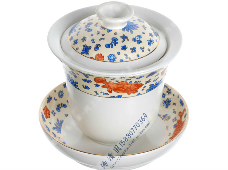 Taiwan Jian tea teacup high-grade ceramics Office Cup Ding Rich fish 9999 Four cupsin the Tableware , Tea set , Cup category - from Buy2taobao.com to provide professional Taobao agent buy service
