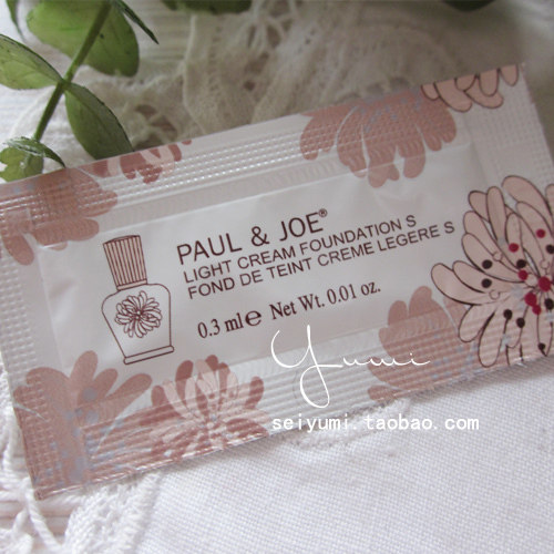 HK专柜小样 paul &amp; joe搪瓷轻盈丝润粉底液SPF15++ 0.3ml