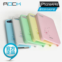 rock洛克苹果4s保护壳，iphone4手机壳手机套，夏花手机保护套适用于