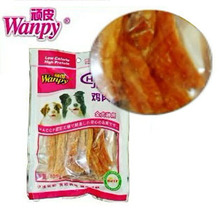 三金冠 800156 顽皮Wanpy宠物零食 硬鸡肉丝 200克
