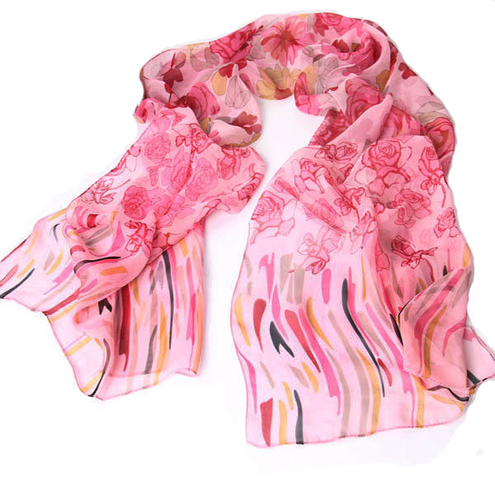 第一夫人同款粉红丝巾...