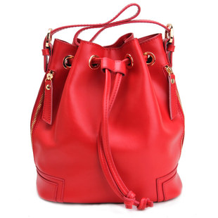  新款韩版真皮流苏包斜跨单肩双肩包旅行多用牛皮水桶包女包潮