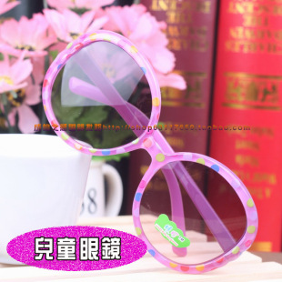  新款 个性彩色波点儿童太阳镜 时尚休闲少儿眼镜 防紫外线儿童款