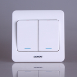 西门子开关插座 SIEMENS 远景二开单控开关 荧光