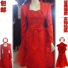 2012春夏款新娘结婚礼服 婚纱礼服 新娘回门装敬酒服加大码 包邮