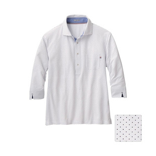  UNIQLO优衣库 男 快干圆点印花POLO衫(7分短袖)新品