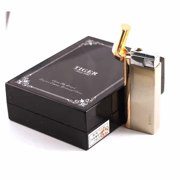 虎牌打火机 防风703号淡玫瑰金间镍拉丝TW703G
