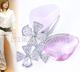 娇美动人Swarovski红粉霏霏水晶胸针品