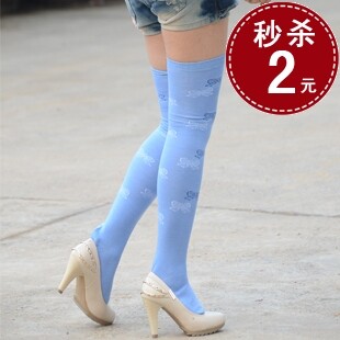 A932 韩国秋冬打底袜 袜子 女 百塔棉袜套高筒长筒袜过膝袜