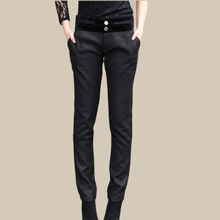 依恋奈专柜女装毛呢长裤正装裤修身秋装女裤新款西装裤女