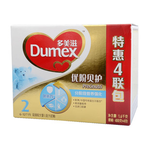  多美滋优阶贝护 延续较大婴儿配方奶粉 2段 1600克
