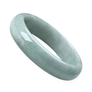  金世玉翡翠手镯a货玉石玉手镯阳绿玉镯女玉器镯子带证书正品53-62