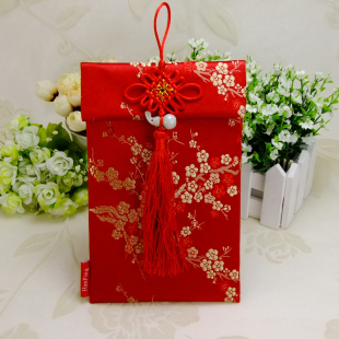  婚礼红包创意大号 婚庆高档万元利是封 利事封【汉品】梅花玉福结
