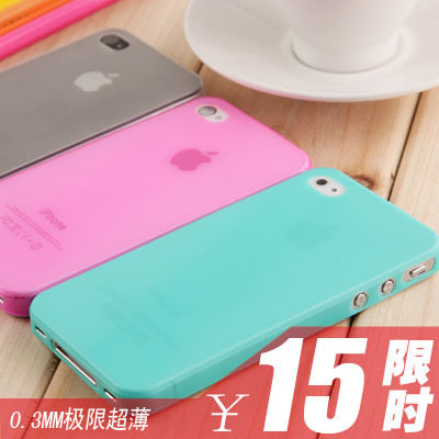 赠6配件！含贴膜 iphone4手机壳 配件 苹果4手机壳套外壳 保护套