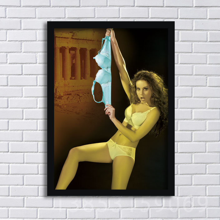 个性美女 服装内衣店装饰画 挂画有框画YC180