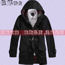 ZARA 10冬装同比专柜中长款牛角扣羊毛呢大衣/风衣/外套 男装