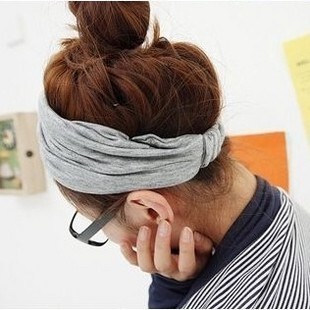  韩版百搭简约弹力发带 头带盘头气质发饰发箍头箍 褶