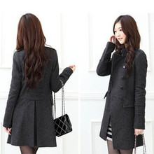 <span class=H>2010</span>新款秋冬装 女装外套*N566#<span class=H>韩版</span>双排扣爆款羊毛尼风衣