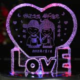 迷特 水晶摆件 定制雕刻礼品 婚庆、结婚新婚礼物 DIY创意生日