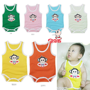 2012 Summer new Siamese clothes newborn infant baby vest triangle package farts HA clothing climbing