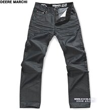 【5151m】DEERE MARCHI时尚版型纯棉涂层直筒牛仔裤 9701
