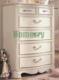 地中海家具白色雕花6斗柜CA12