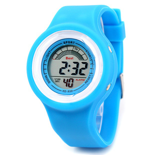  学生表女童韩国时尚电子表闹钟手表女孩男孩潮夜光糖果色