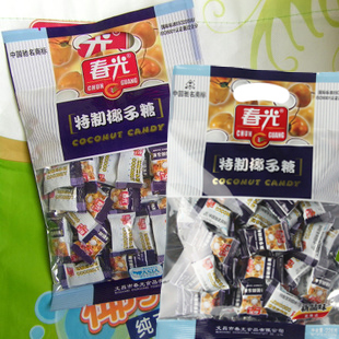  厂家直销 包邮 海南特产 春光特制椰子糖228克x3袋 硬糖喜糖 正品