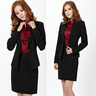  职业装女装套裙套装西服外套女正装韩版修身工装白领时尚职业女裙