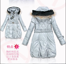 2010秋冬新女装包邮^金羽杰款式羽绒服正品中长款甜美修身